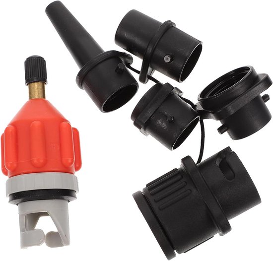 Luchtadapter Set - Pomp Opzetstuk - Watersport Accessoires - Hoge Sterkte Duurzaam - 5 Stuks - Oranje