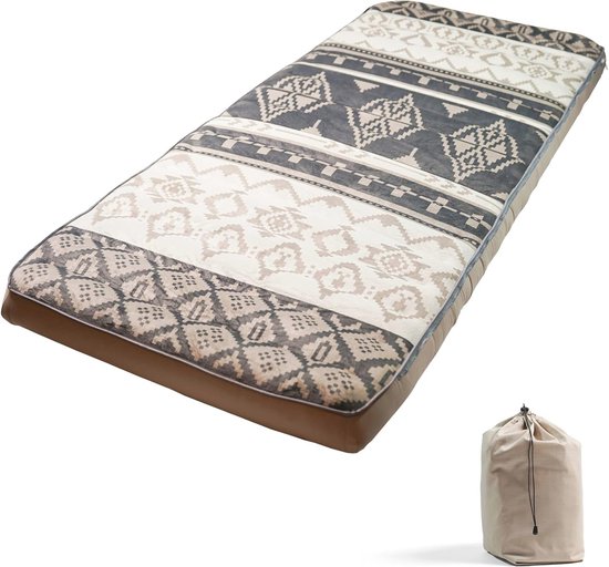 Luchtbed 1-persoons Grijs - Comfortabel en Wasbaar - Ideaal voor Camping van Semptec