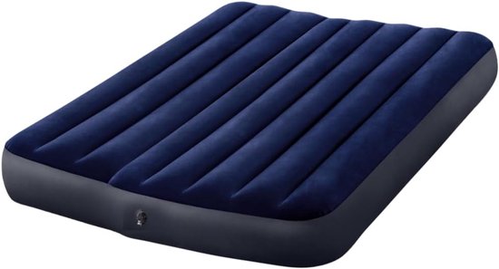 Luchtbed 2 Persoons - Luchtmatras Opblaasbed - Kamperen Logeren - Waterafstotend Materiaal - 190x137x25cm - Blauw