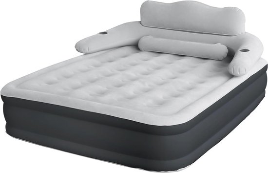 Luchtbed 2 Persoons met Ingebouwde Pomp - 203 L x 152 B x 45 H - Blaast Automatisch op - Perfect voor Camperen van Intex