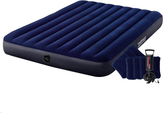 Luchtbed 203 x 152 x 25 cm - Kleurrijk - Set van 2 met Inclusief Intex van Merkloos