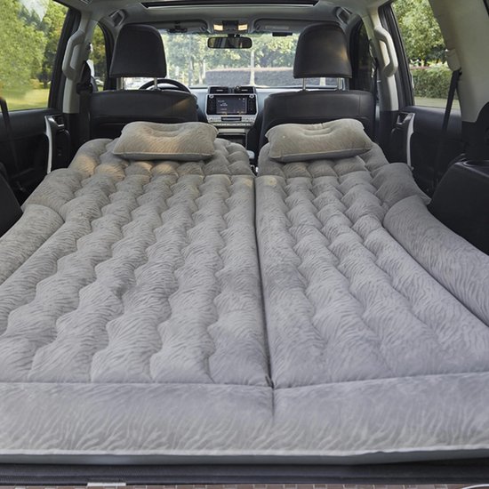 Luchtbed Auto - Opblaasbaar Bed - Achterbank - Opblaasbaar Matras Auto - Auto Matras - 2 Persoons - Inclusief Pomp en Kussens - Met Opbergtas - Zwart van Merkloos
