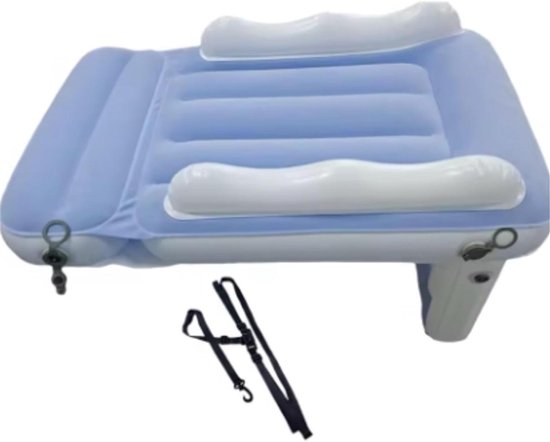 Luchtbed Auto - Reisbed Kampeerbed - Comfortabel Reizen - Hoge Zijkanten - 80 x 60 x 50 cm - Paars