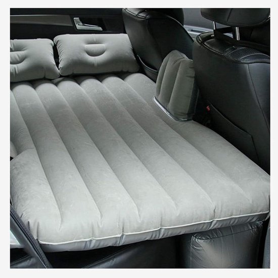 Luchtbed Auto - Slaapmat Kofferbak - Comfortabel Reizen - Zelfopblaasbaar - 1.5 Kilogram - Grijs