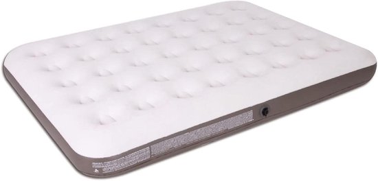 Luchtbed Dubbel - Opblaasbare Matras - Kamperen en Reizen - Valpreventie Ontwerp - 191 x 137 x 22cm - Grijs