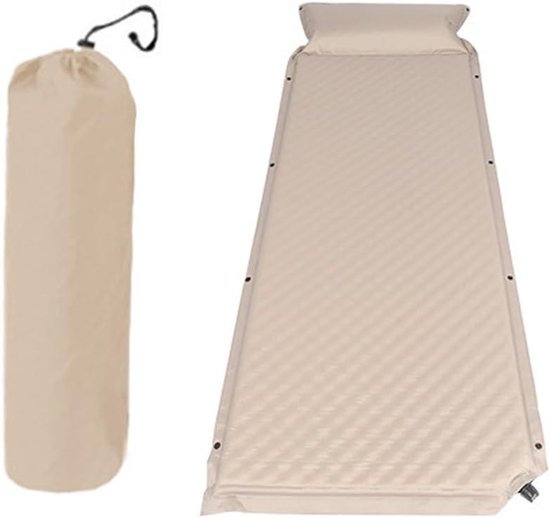 Luchtbed - Kampeer matras - Buiten slapen - Automatisch opblazen - 1 persoons - Khaki