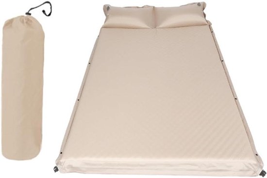 Luchtbed - Kampeerbed - Buiten slapen - Automatisch opblazen - Voor 2 personen - Khaki