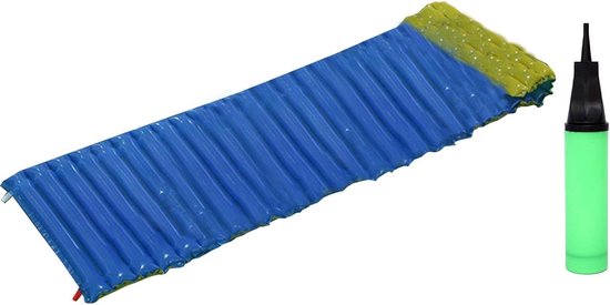 Luchtbed Kamperen - Slaapmat Outdoor - Comfortabel Slapen - Waterdicht Duurzaam - 200x70x5 cm - Blauw