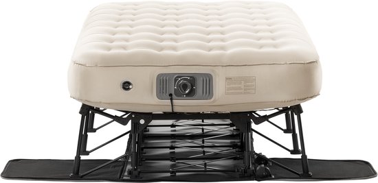 Luchtbed met Frame - Opblaasbaar 1-Persoons Campingbed met Ingebouwde Pomp. Draagbaar, Opvouwbaar Luchtbed, Ondersteunt 300 lbs van Ozark Trail