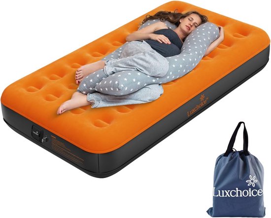 Luchtbed met Ingebouwde Pomp - Air Mattress - Inclusief Opbergtas - Slaapcomfort van Merkloos