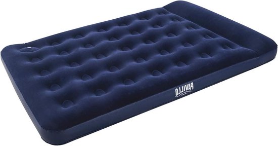 Luchtbed met ingebouwde pomp - Blue Horizon Step 137 x 28 x 192 cm - dubbel luchtbed met interne voetpomp - comfortabel en duurzaam Luchtbed met ingebouwde pomp van Blue Horizon