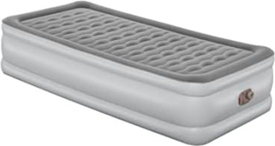 Luchtbed met Ingebouwde Pomp - Luchtbed Zelfopblaasbaar - Slaapmat Zelfopblazend - Luchtbed 1 Persoons met UltraFresh-oppervlak en geïntegreerde elektrische pomp 203 x 97 x 46 cm - Grijs van Intex