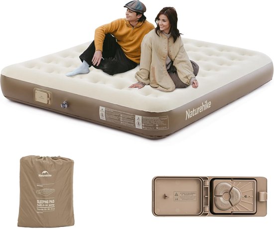 Luchtbed met Pomp voor 2 Personen - Zelfopblazend Kampeerbed 200x150x25 cm van Merkloos