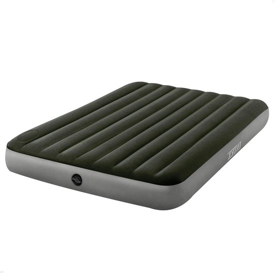 Luchtbed - Opblaasbaar Matras - Logeren Thuis - Zachte Velours Topping - 203 x 152 cm - Blauw
