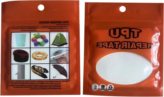 Luchtbed Reparatieset - Opblaasbare Patch Kit - Lekken Dichten - Zelfklevend TPU Materiaal - 10 Stuks - Niet gespecificeerd van Merkloos