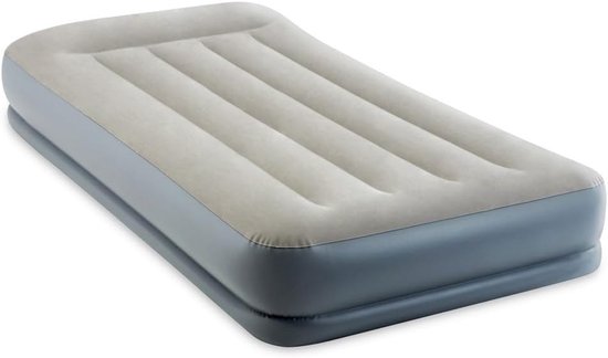 Luchtbed - Slaapmat - Logeren - Ingebouwde Pomp - 99x191x30cm - Grijs