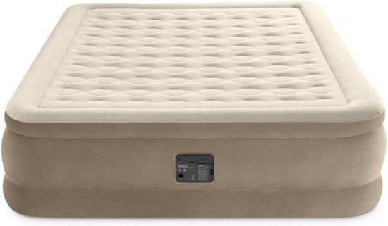 luchtbed Ultra Plush Queen 203 x 152 cm vinyl beige van Merkloos