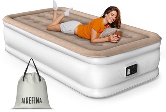 Luchtbed voor 1 persoon met ingebouwde pomp en zelfopblazend matras - Draagbaar opblaasbaar bed voor camping en thuis - 190 × 99 × 40 cm van Active Era