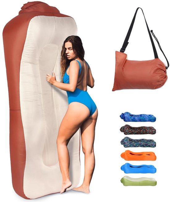 Luchtbed Zwembad - Extra Dik & Stevig PVC - Luchtmatras Ligbed Comfortabel en Lichtgewicht - Sneldrogend Waterbestendig Design voor Strand, Festival & Camping van Merkloos