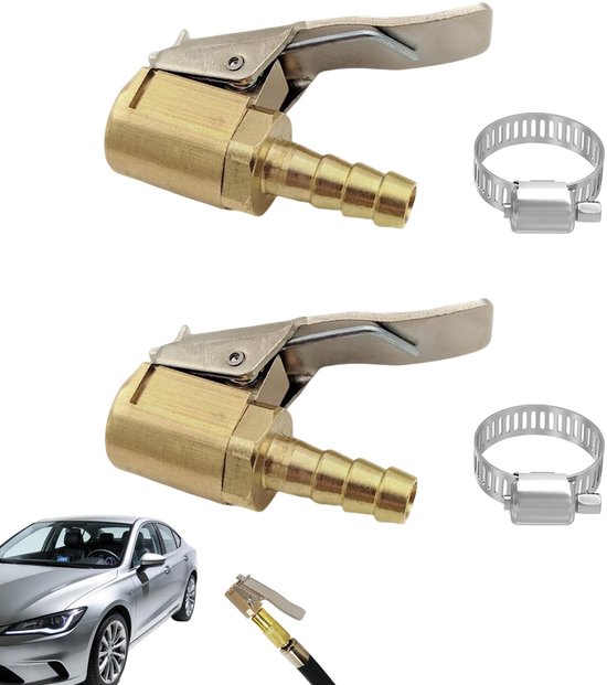 Luchtconnector 2 Stuks 6mm Autoventil met Franse Ventieladapter