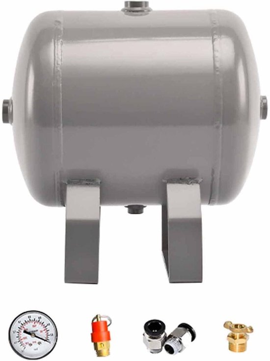 Luchtdrukvat - Drukreservoir Tank - Industriële Opslag - Duurzaam Koolstofstaal - 1.25 MPa - Grijs