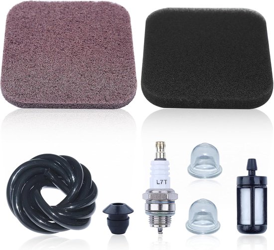 Luchtfilter Reparatieset - Onderhoudskit - Grasmaaier Onderhoud - Compleet Inclusief Primer - Rond van Merkloos