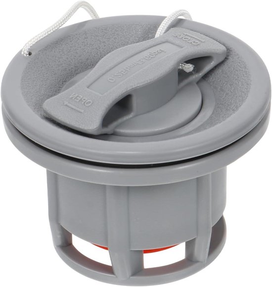 Luchtklep Adapter - Opblaasventiel Dop - Kajak Opblazen - 8 Gaten Hogedruk - 4 Stuks - Grijs
