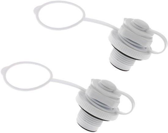 Luchtklep Doppen - Ventiel Schroef - Opblaasbare Botten - Eenrichtingsventilatie - 2.2 cm Diameter - Wit