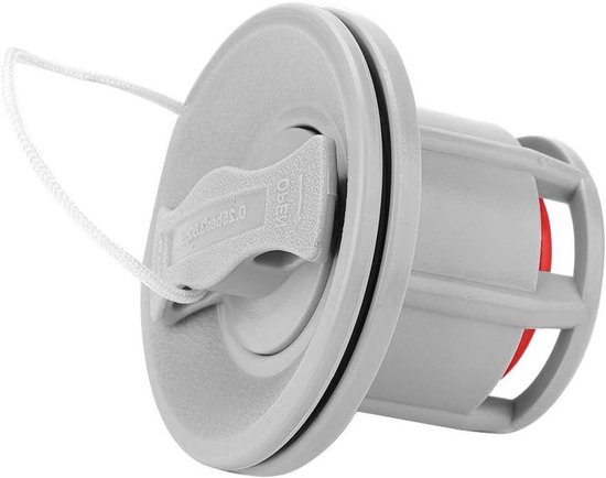 Luchtklep Vervanging - Ventiel Dop - Opblaasboot Onderhoud - Dubbele Lekbescherming - 6.5 cm Diameter - Grijs
