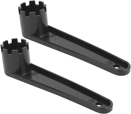 Luchtklepsleutel Boot - Ventielsleutel Reparatiekit - Boot Opblazen - 6 Groef Ontwerp - 2 stuks - Zwart van Merkloos