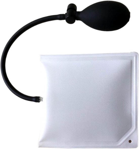 Luchtkussen Installatie - Opblaasbare Pomp - Deuren Ramen Plaatsen - Precisie Afstelling - 16 x 15 cm - Wit van Merkloos