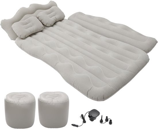 Luchtmatras Auto 1 Persoons - Opblaasbare Achterbank Matras - Draagbaar Campingbed - PVC/Flocking Materiaal - 170x110x14cm - Auto Slaapmatras