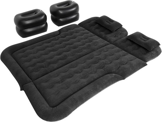 Luchtmatras Auto - Kampeerbed Opblaasbaar - Reizen en Kamperen - Dik en Duurzaam - 174 x 126 cm - Zwart