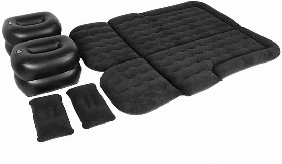 Luchtmatras Auto - Opblaasbaar Bed - Reizen en Kamperen - Snelle Inflatie Deflatie - 174x126cm - Zwart