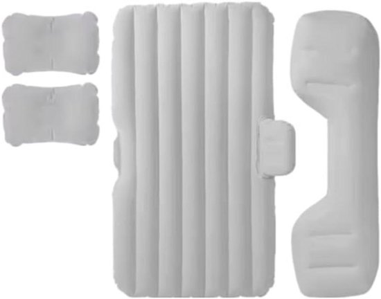 Luchtmatras Auto - Reisbed Kinderen - Comfortabel Reizen - Verdikte Randen - One Size - Grijs