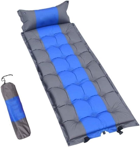 Luchtmatras Automatisch - Slaapmat Kamperen - Outdoor Ontspanning - Verdikt Slaapcomfort - 66 x 199 cm - Blauw