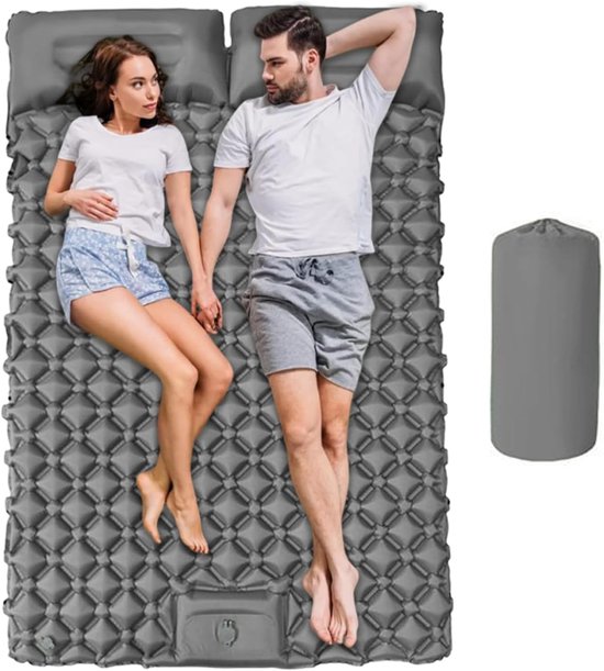 Luchtmatras Camping - Tweepersoons Slaapmat - Buiten Kamperen - Waterdicht Nylon TPU - 190x120x5 cm