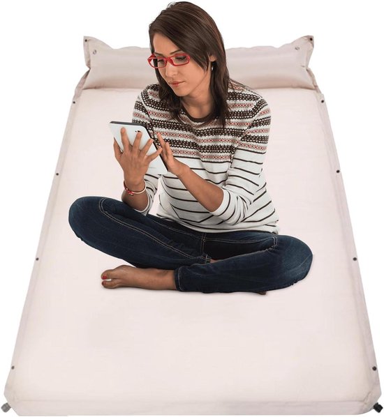 Luchtmatras Kamperen - Slaapmat Reizen - Outdoor Slapen - Zelfopblazend - 190 x 130 x 3 cm - Dubbel
