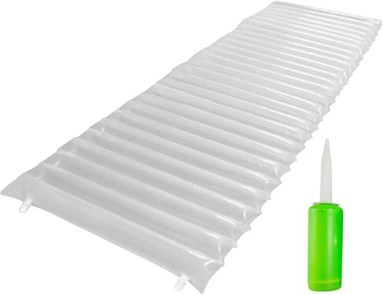 Luchtmatras Opvouwbaar - Opblaasbaar Bed - Kamperen en Reizen - Lichtgewicht en Draagbaar - 200 x 60 cm - Transparant