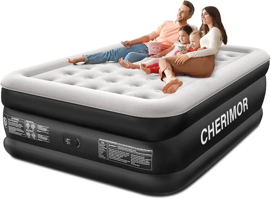Luchtmatras Queen met Ingebouwde Pomp 18-Inch - Comfortabel & Draagbaar