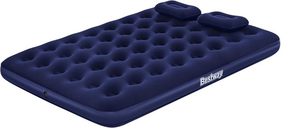 Luchtmatras Queensize met Handpomp en Kussens - Opblaasbaar Matras voor Binnen en Buiten - Tweepersoons Kampeermatras van Merkloos