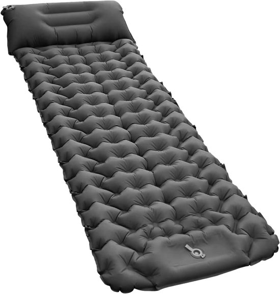 Luchtmatras - Slaapmat - Kamperen - Ingebouwde pomp - 196x69x8cm - Blauw