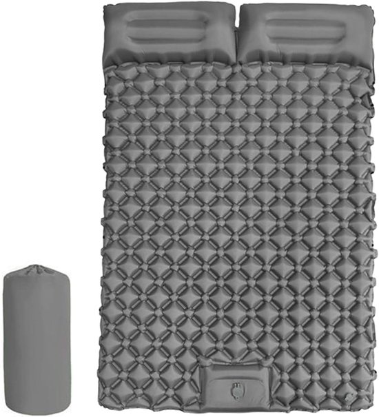 Luchtmatras voor twee - Kampeerslaapmat - Buiten slapen - Automatisch opblazen - 190 x 120 cm - Enkele kleur