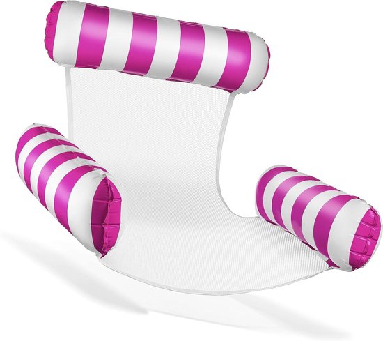 Luchtmatras Zwembad - Opblaasstoel Water - Ontspannen Drijven - 3-in-1 Design - Extra Breed - Roze