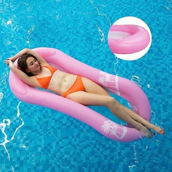 Luchtmatras, zwembad, water met net, waterhangmat voor volwassenen met net, luchtmatras, waterligstoel, zwemring voor volwassenen en kinderen, 165 x 75 x 25 cm van Intex