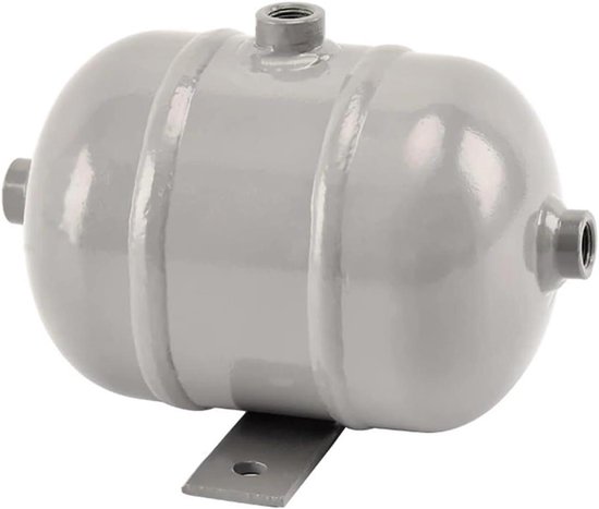 Luchtopslagcilinder - Luchtreservoir Vat - Industriële Toepassing - Volautomatische Lasnaad - 1 Liter - Grijs