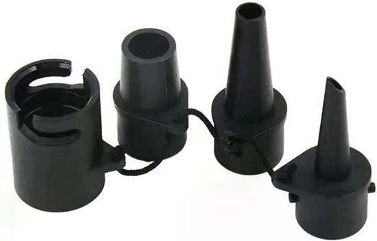 Luchtpomp Adapter - Opblaas Adapter - Watersporten Opblazen - Universeel Aanpasbaar - 6 Stuks - Zwart