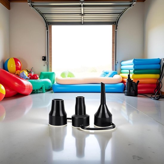 Luchtpomp Nozzles - Inflator Adapters - Opblaasbare Items Vullen - 3 Verschillende Maten - Universele Compatibiliteit - Zwart van Merkloos