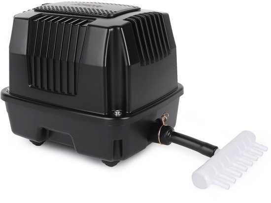 Luchtpomp voor vijvers, 25 W Fish Pond Air Pomp, zeer stille pond oxygenator met conversieconnector, grote vijverluchtpompen voor visjachten, visboerderij en hydrocultuur