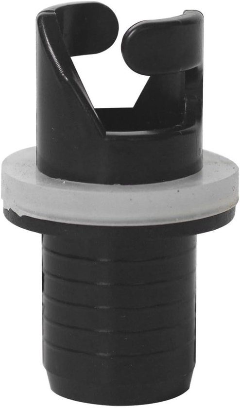 Luchtpompadapter - Compressor mondstuk - Opblaasbare boten - Versterkt metaal - 50mm lengte - Zwart